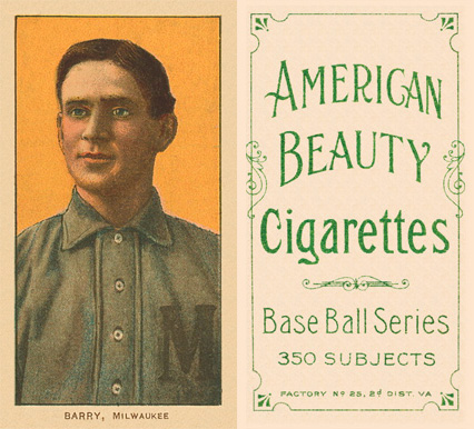 1909 White Borders American Beauty Frame Barry, Milwaukee #21 Baseball Card