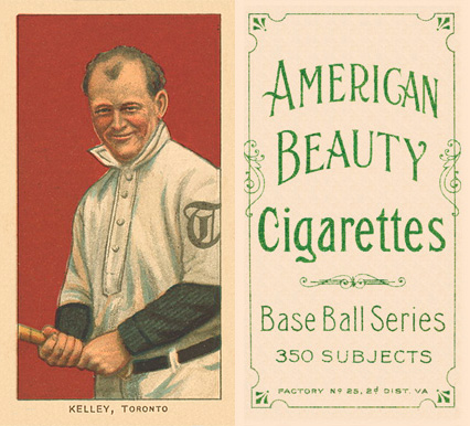 1909 White Borders American Beauty Frame Kelley, Toronto #249 Baseball Card