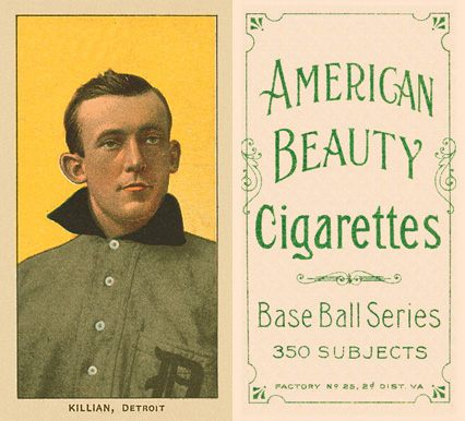 1909 White Borders American Beauty Frame Killian, Detroit #252 Baseball Card