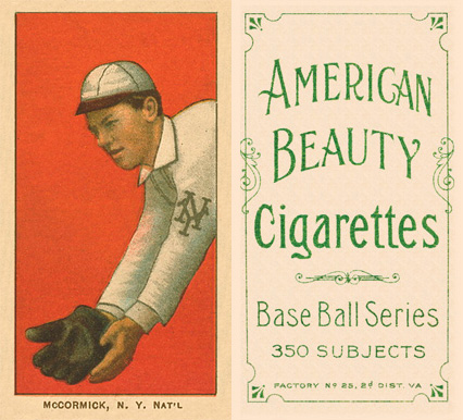 1909 White Borders American Beauty Frame McCormick, N.Y. Nat'L #314 Baseball Card