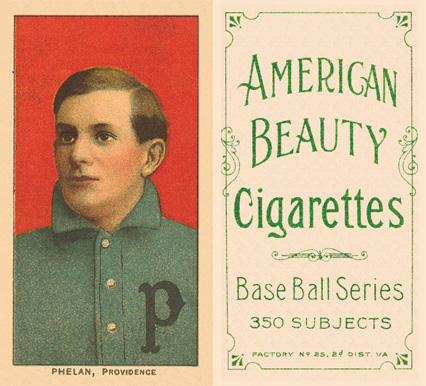 1909 White Borders American Beauty Frame Phelan, Providence #391 Baseball Card