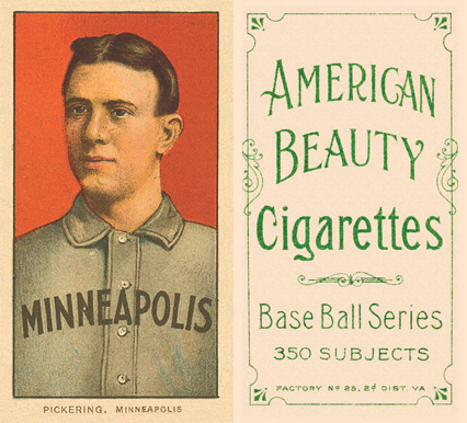 1909 White Borders American Beauty Frame Pickering, Minneapolis #394 Baseball Card