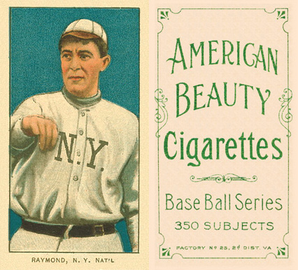 1909 White Borders American Beauty Frame Raymond, N.Y. Nat'L #404 Baseball Card