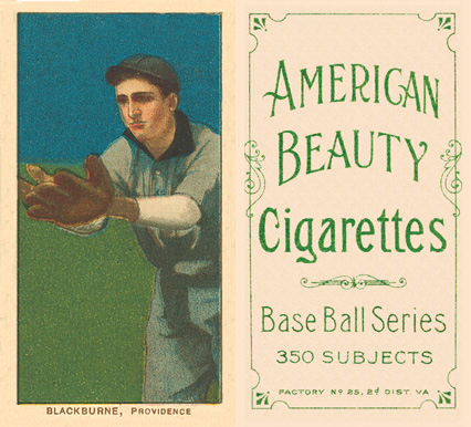 1909 White Borders American Beauty Frame Blackburne, Providence #42 Baseball Card
