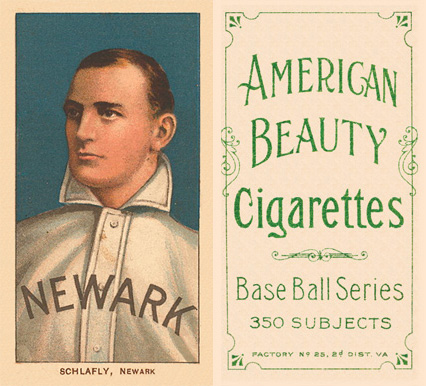 1909 White Borders American Beauty Frame Schlafly, Newark #423 Baseball Card