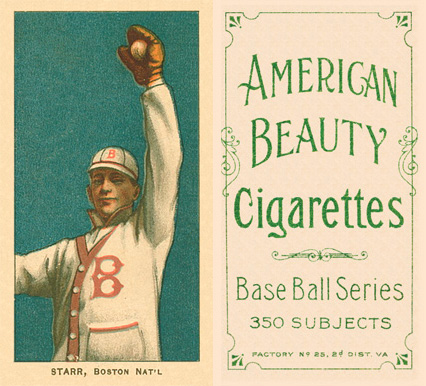 1909 White Borders American Beauty Frame Starr, Boston Nat'L #462 Baseball Card