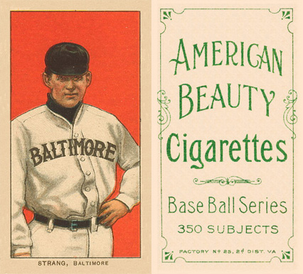 1909 White Borders American Beauty Frame Strang, Baltimore #469 Baseball Card