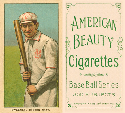 1909 White Borders American Beauty Frame Sweeney Boston Nat'L #474 Baseball Card