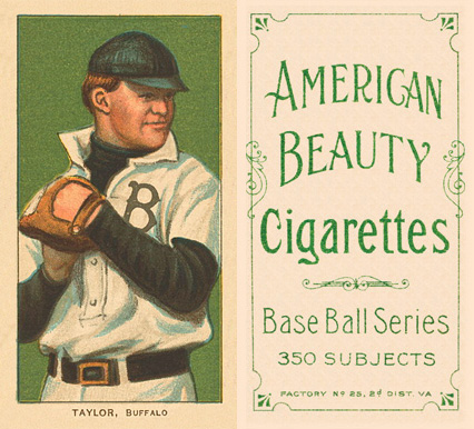 1909 White Borders American Beauty Frame Taylor, Buffalo #479 Baseball Card