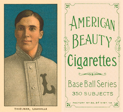 1909 White Borders American Beauty Frame Thielman, Louisville #482 Baseball Card