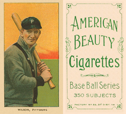 1909 White Borders American Beauty Frame Wilson, Pittsburgh #516 Baseball Card