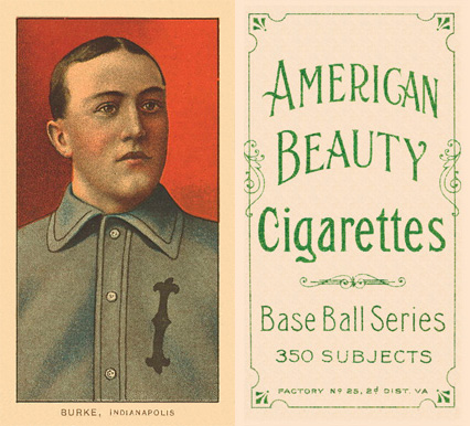 1909 White Borders American Beauty Frame Burke, Indianapolis #63 Baseball Card