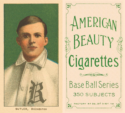 1909 White Borders American Beauty Frame Butler, Rochester #66 Baseball Card