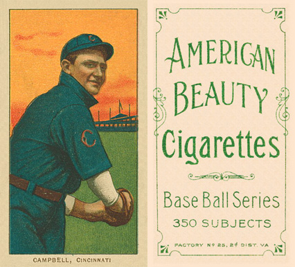 1909 White Borders American Beauty Frame Campbell, Cincinnati #71 Baseball Card