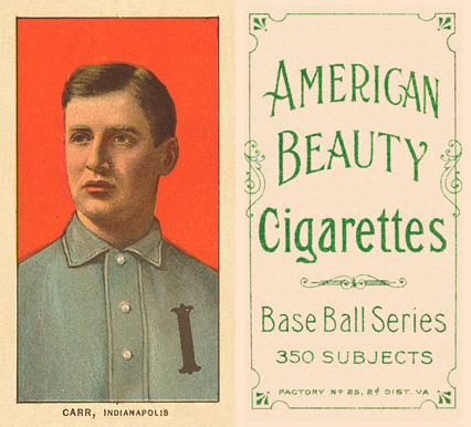 1909 White Borders American Beauty Frame Carr, Indianapolis #73 Baseball Card