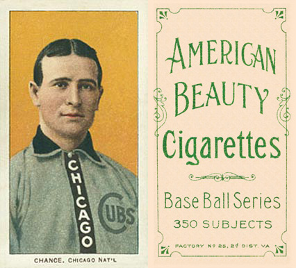 1909 White Borders American Beauty Frame Chance, Chicago Nat'L #79 Baseball Card