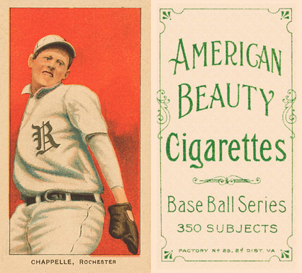 1909 White Borders American Beauty Frame Chappelle, Rochester #80 Baseball Card