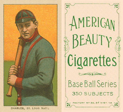 1909 White Borders American Beauty Frame Charles, St. Louis Nat'L #81 Baseball Card