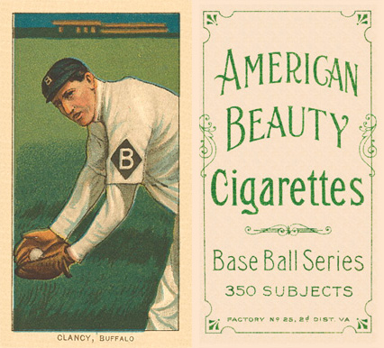 1909 White Borders American Beauty Frame Clancy, Buffalo #89 Baseball Card