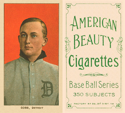 1909 White Borders American Beauty Frame Cobb, Detroit #96 Baseball Card