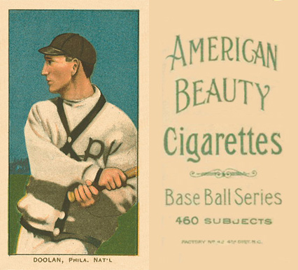 1909 White Borders American Beauty No Frame  Doolan, Phila. Nat'L #138 Baseball Card