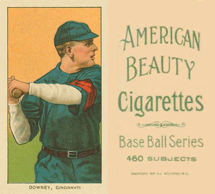 1909 White Borders American Beauty No Frame  Downey, Cincinnati #144 Baseball Card
