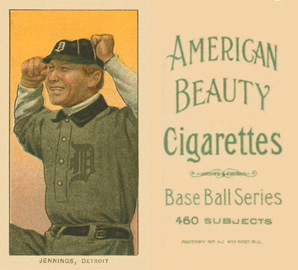 1909 White Borders American Beauty No Frame  Jennings, Detroit #233 Baseball Card
