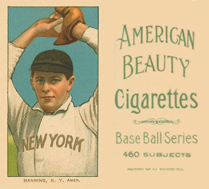 1909 White Borders American Beauty No Frame  Manning, N.Y. Amer. #302 Baseball Card