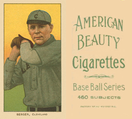 1909 White Borders American Beauty No Frame  Berger, Cleveland #37 Baseball Card