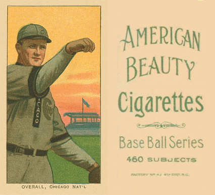 1909 White Borders American Beauty No Frame  Overall, Chicago Nat'L #373 Baseball Card