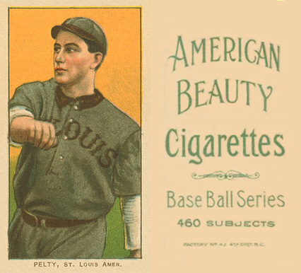 1909 White Borders American Beauty No Frame  Pelty, St. Louis Amer. #384 Baseball Card