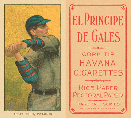 1909 White Borders El Principe De Gales Abbaticchio, Pittsburgh #1 Baseball Card