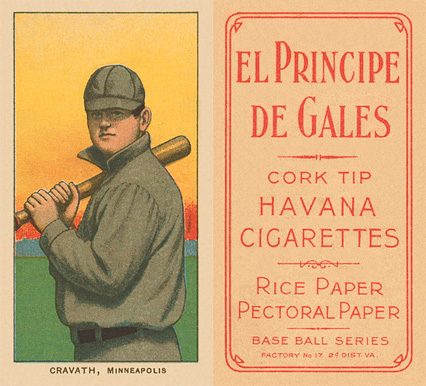 1909 White Borders El Principe De Gales Cravath, Minneapolis #110 Baseball Card