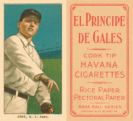 1909 White Borders El Principe De Gales Cree, N.Y. Amer. #113 Baseball Card