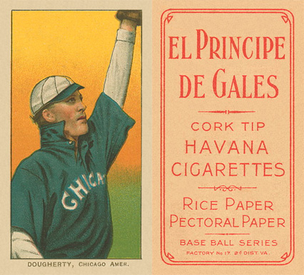 1909 White Borders El Principe De Gales Dougherty, Chicago Amer. #142 Baseball Card