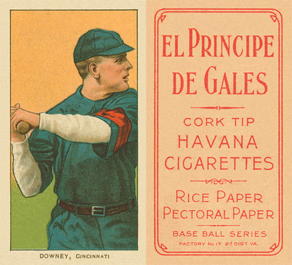 1909 White Borders El Principe De Gales Downey, Cincinnati #144 Baseball Card