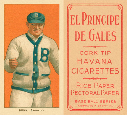 1909 White Borders El Principe De Gales Dunn, Brooklyn #155 Baseball Card