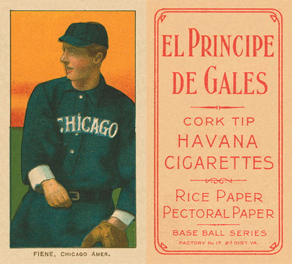 1909 White Borders El Principe De Gales Fiene, Chicago Amer. #173 Baseball Card