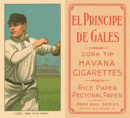 1909 White Borders El Principe De Gales Ford, New York Amer. #177 Baseball Card