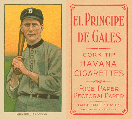 1909 White Borders El Principe De Gales Hummel, Brooklyn #227 Baseball Card
