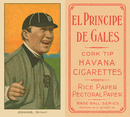 1909 White Borders El Principe De Gales Jennings, Detroit #232 Baseball Card
