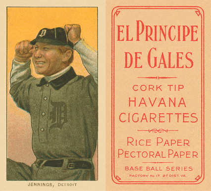 1909 White Borders El Principe De Gales Jennings, Detroit #233 Baseball Card