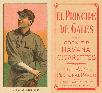 1909 White Borders El Principe De Gales Jones, St. Louis Nat'L #240 Baseball Card