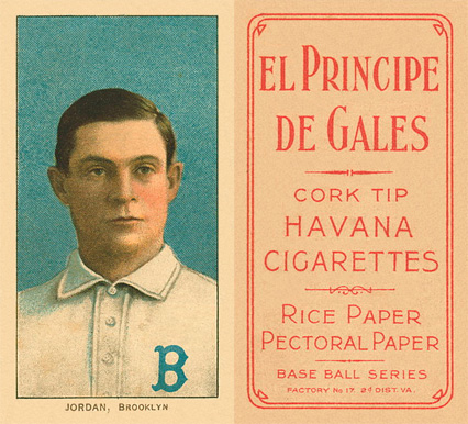 1909 White Borders El Principe De Gales Jordan, Brooklyn #243 Baseball Card