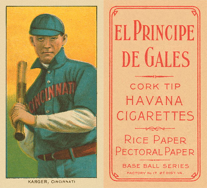 1909 White Borders El Principe De Gales Karger, Cincinnati #246 Baseball Card