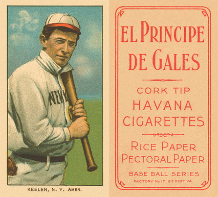1909 White Borders El Principe De Gales Keeler, N.Y. Amer. #248 Baseball Card