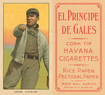 1909 White Borders El Principe De Gales Lajoie, CLeveland #270 Baseball Card