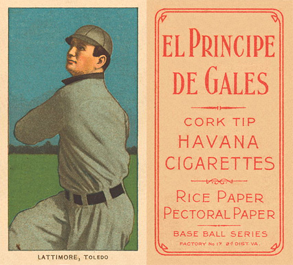 1909 White Borders El Principe De Gales Lattimore, Toledo #277 Baseball Card