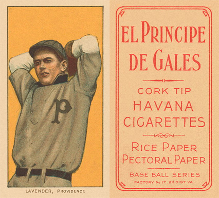 1909 White Borders El Principe De Gales Lavender, Providence #278 Baseball Card