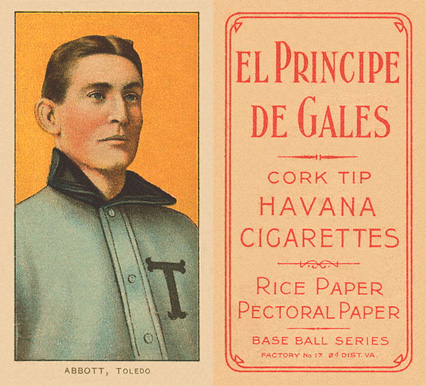1909 White Borders El Principe De Gales Abbott, Toledo #3 Baseball Card